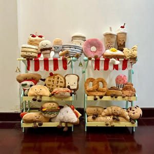 Peluche créative en forme de croissant, pizza, pain, série alimentaire en coton PP, jouets en peluche pour animaux, British JC Fun and Cute - Product Image 2