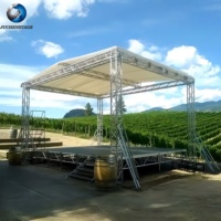 Escenario Portátil de Aluminio para Exteriores, Económico, Resistente, con Capacidad de Carga Pesada, Dimensiones Personalizables
