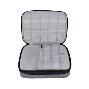 Fashionable Zipper Travel Storing Electronic Pouch Character Unisex Large Capacity Waterproof RPET Polyester <b>Cable</b> Organizer <b>Bag</b> - Product Image 4