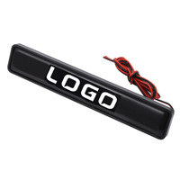 2 autocollants brillants avec Logo LED pour voiture, Badge emblème de la Grille avant éclairé, accessoires de qualité pour Tuning automobile