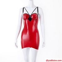 Jupe à capuche en caoutchouc Latex pour femme, jolie robe de femme de chambre taille réelle