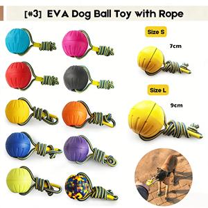 Balle flottante en mousse EVA naturelle avec corde, jouet <span class=keywords><strong>pour</strong></span> <span class=keywords><strong>chien</strong></span> <span class=keywords><strong>pour</strong></span> l'entraînement et les <span class=keywords><strong>jeux</strong></span> en plein air - Product Image 3