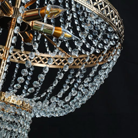 Lustre LED AC en cristal luxueux et élégant, best-seller, pour mariages et décorations de fêtes, durable et écologique