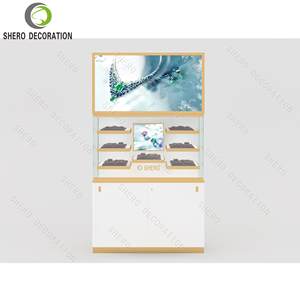 Imágenes de Diseño de Mostrador de Joyería con LED, Muebles de Vidrio y Madera para Tienda de Joyería, Vitrina con Caja de Luz - Product Image 4