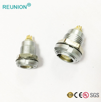 Conector Circular REUNION SCG de Doble Tuerca para Montaje en Panel, Hembra, 2~16 Pines, Pines para Soldar, Pines para PCB, Reemplazo de Batería