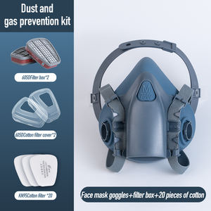 7502 Demi-<span class=keywords><strong>masque</strong></span> facial Accessoire demi-<span class=keywords><strong>masque</strong></span> <span class=keywords><strong>de</strong></span> <span class=keywords><strong>protection</strong></span> confortable en silicone utilisé avec filtre en coton ou boîte à filtre - Product Image 2