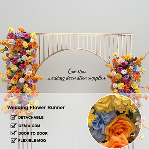 Arreglo de Flores Artificiales Colgantes LEDA, Flores de Seda Coloridas, Decoración para Pasillo de Boda, Gran Venta - Product Image 2