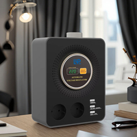 Régulateur de tension automatique monophasé KEBO 1500VA noir pour appareils électroménagers, courant alternatif, fabriqué en cuivre, efficacité de 98%, surtension