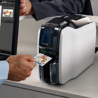 Zebra ZC100 Kartendrucker - Einfach & Schnell Einseitiger PVC-ID-Kartendruck USB 2.0 300dpi 700 Karten pro Stunde Monochrom-Druck 1 Jahr Garantie Auf Lager