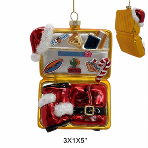 Adorno Navideño para Árbol de Navidad, Adorno de Cristal para Ordenador con Diseño de Grinch y Papá <span class=keywords><strong>Noel</strong></span> para Videollamadas - Product Image 5