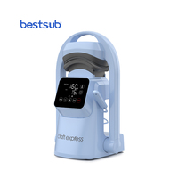 Presse à chaud automatique 3-en-1 BestSub Craft Express Easy Light Blue pour casquettes adultes et enfants 70cm 80cm 90cm