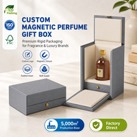 Boîte à rabat magnétique rigide écologique avec logo personnalisé, matériaux recyclés, emballage en papier artistique, insert en feuille pour boîte cadeau de parfum ou de montre