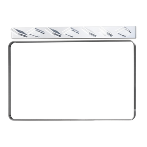 Lampe de vanité LED chromée moderne, 45 pouces, éclairage mural pour miroir de salle de bain, abat-jour en acrylique, blanc chaud 3500K - Product Image 1