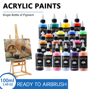 Peinture acrylique aqueuse pour aérographe, 18 couleurs, DIY, faite à la main, 100 ml/flacon, encre pour aérographe pour modélisme, art, <span class=keywords><strong>textile</strong></span>, chaussures, bois - Product Image 3