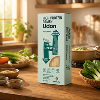 Nouilles Udon au Miso Protéinées 22g en Gros, Faible en Glucides, Véganes, Non Frites, Aliment Sain