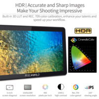 Moniteur tactile FEELWORLD F6 PLUS V2 6 pouces avec 3D LUT |   Moniteur de terrain 4K HDMI, IPS FHD pour appareils photo reflex numériques/appareils photo, OEM/Vente en gros