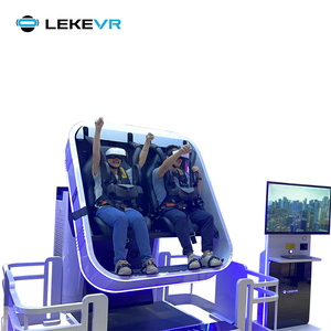 LEKE VR Park Chaise de mouvement de réalité virtuelle 2 sièges 360 Rotation 9D VR Roller Coaster <span class=keywords><strong>Cinema</strong></span> Simulator Machine - Product Image 2