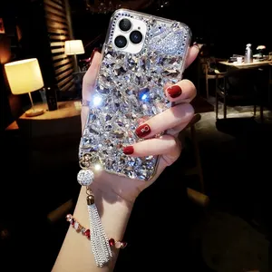 Эстетичный Модный Блестящий Чехол для мобильного телефона с бриллиантами из смолы для iphone 6 7 8 x xs 11 12 mini pro max