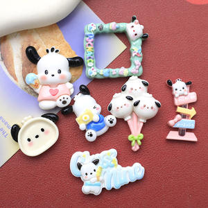 เคสโทรศัพท์การ์ตูนขนาดใหญ่แบบ DIY เคสใส่ขยะสุนัขสีขาวมีเสน่ห์ทำจากเรซินตกแต่งกรอบรูปทำด้วยมือกรอบรูปทำมือที่คาดผมรองเท้าของขวัญดอกไม้ - Product Image 2