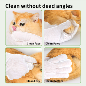 Gants de nettoyage pour animaux de compagnie Petop Luxury, sans eau, pour chiens et chats, hypoallergéniques, sans rinçage, lingettes de toilettage, acrylique, eau pure RO, outil de massage, 6 - Product Image 3