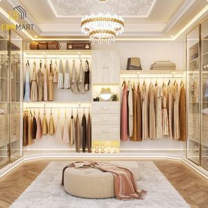 CBMMart Organisateurs de placard en forme de U minimalistes personnalisés <span class=keywords><strong>Dressing</strong></span> Room Système de garde-robe pour filles et garçons - Product Image 6