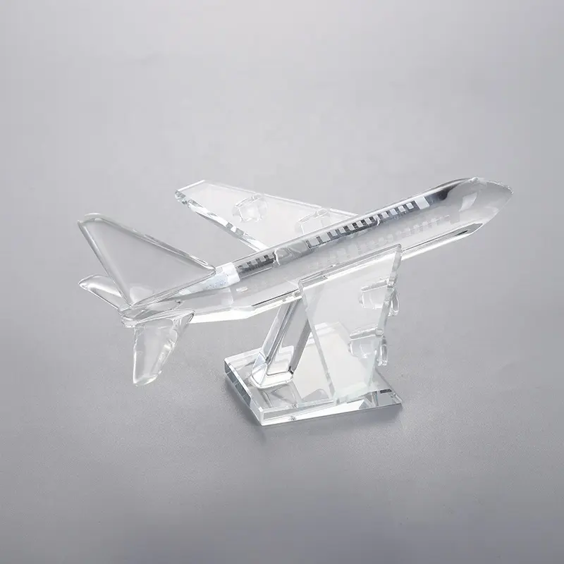 Di cristallo di arrivo elica-driven aereo/compagnia aerea/Boeing modelli di aereo per trasporto libero di cristallo di trasporto con inciso