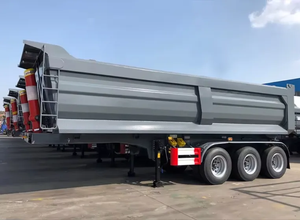 China 40 Ton 50 Ton Truck 3axles Side Tipper / Rear Dumper Semi <b>Trailers</b> Hydraulic Dump <b>Trailer</b> - Product Image 2