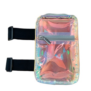 Bolso de Pierna Metálico Portátil con Láser, Impermeable, Brillante, para Teléfono, con Banda Elástica Ajustable, Riñonera de Pierna para Gimnasio, Conciertos y Viajes - Product Image 3