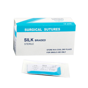 Sutures chirurgicales vétérinaires chromiques PGA 910 75 cm avec <span class=keywords><strong>aiguille</strong></span> stérile de 45 cm - Product Image 6