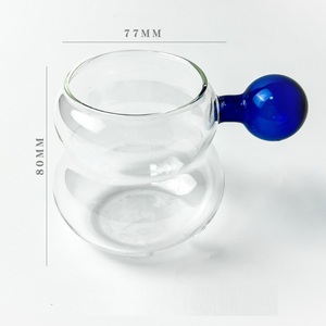 Tasse à café double couche en forme de <span class=keywords><strong>gourde</strong></span> Tasse à lait Tasse à boire en verre borosilicaté résistant à la chaleur Poignée ronde - Product Image 6