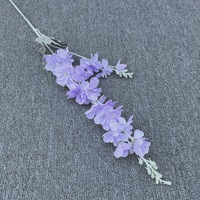 Bunga Hyacinth Delphinium Buatan Tangan Grosir untuk Dekorasi Rangkaian Bunga Pernikahan, Rumah, dan Liburan