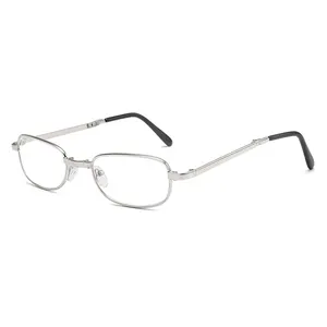 Горячая Распродажа, новый дизайн, складная металлическая оправа, очки для чтения с чехлом для пожилых мужчин и женщин