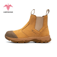 Chaussures de sécurité de haute qualité, anti-écrasement et anti-perforation, pour hommes, bottes de travail en cuir, embout en acier, industrielles