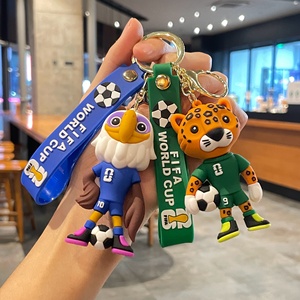 Grensoverschrijdende WK 2026 mascotte voetbal sleutelhanger schattig cartoon cadeau ter ere van het WK - Product Image 2