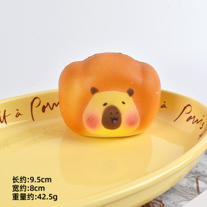 Slow rebound simulation squeeze cat bread soft and squishy stress relief <b>toy</b> for display, creative food <b>toy</b> - Product Image 6