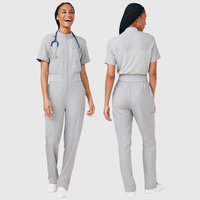 Combinaisons médicales extensibles en spandex, uniforme d'infirmière, uniforme personnalisé pour spa, salon de beauté, combinaison de travail une pièce, ensembles d'uniformes de travail