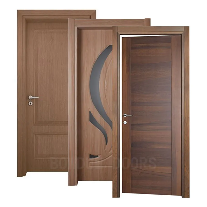 Factory Hot Sales modern designs bedroom veneer laminated wood door american style wooden doors