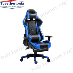 Chaise ajustable pour bureau d'hôtel, ordinateur en nylon, repose-pieds en cuir, fauteuil de course, fauteuil de jeu avec lumière bon marché - Product Image 2