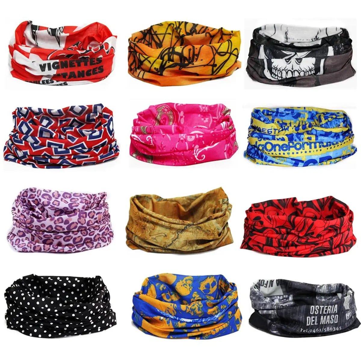 Unisex Multi color Schal Tube Bandana Kopf Gesichts maske Hals Gamasche Snood Kopf bedeckung