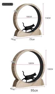 2024 Interaktive Anti-Depression Eiche Faserplatte Holz Haustier Profil Übung Laufrad Katze Haustier Hund Spaß Laufband - Product Image 2