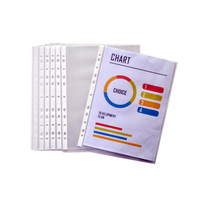 Feuille de protecteurs de page en plastique transparent transparent et robuste renforcée à 11 trous pour 3 reliures à anneaux compatibles avec le papier Standard 8.5x11