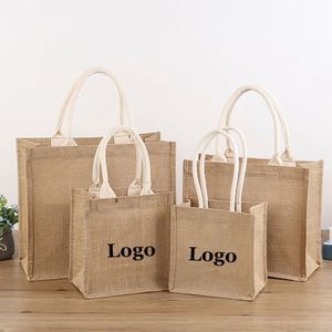 Custom Logo Eco- Friendly Reusable Preserve <b>Bags</b> Promotional Gifts Recycled Cotton Shopping Jute Tote <b>Bag</b> for Wedding - Product Image 1