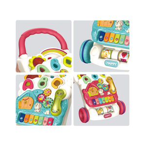 <span class=keywords><strong>Marche</strong></span>-bébé multifonctionnel interactif avec lumières clignotantes, musique, activités éducatives, chariot d'apprentissage à pousser pour les tout-petits - Product Image 4