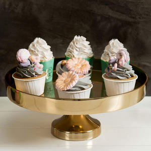 Cake Stand Modern Simple Design Round Gold Metal Display Cake Stand For Table Cake Tools
