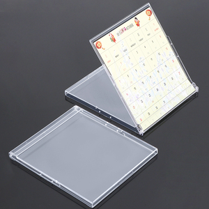 SUNSHING Durable and Clear Calendar Display Jewel <b>Stand</b>-Up Box Stylish Schedule Desk <b>Stand</b> Case 5.5inch <b>CD</b> Jewel Case Calendar - Product Image 4