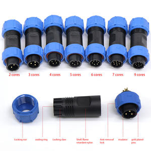 Connecteur électrique étanche P13 circulaire droite mâle prise femelle prise plastique rapide extérieur - Product Image 4