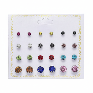 Vendita calda di tendenza di moda in acciaio inox Punk fatto a mano orecchini pendenti luna croce strass per ragazze all'ingrosso disponibile - Product Image 2