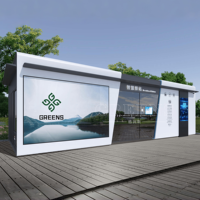 Toilettes mobiles préfabriquées en acier de haute qualité avec douche, design durable pour les zones touristiques et l'extérieur