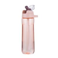 Bouteille d'eau de sport en plastique transparent écologique de 600 ml, gobelet de voyage à boire directement pour la salle de sport