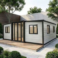 Maison conteneur préfabriquée moderne extensible de 40/20 pieds, prête à l'emploi, 2, 3, 4 ou 5 chambres, villa préfabriquée, appartement portable
